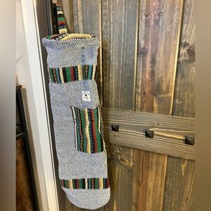 Colorful Striped Hemp Yoga Bag